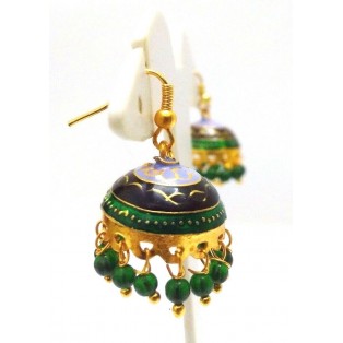 Meenakari Minakari Enamel Jhumka Jhumki Handmade Earring Jewelry Chandelier A145